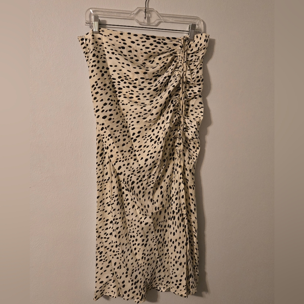 Spotted Cream and Black Skirt